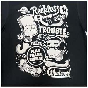 Simpsons Men’s M El Bart Graffiti T-Shirt Milhouse Universal Carumba Skateboard‎